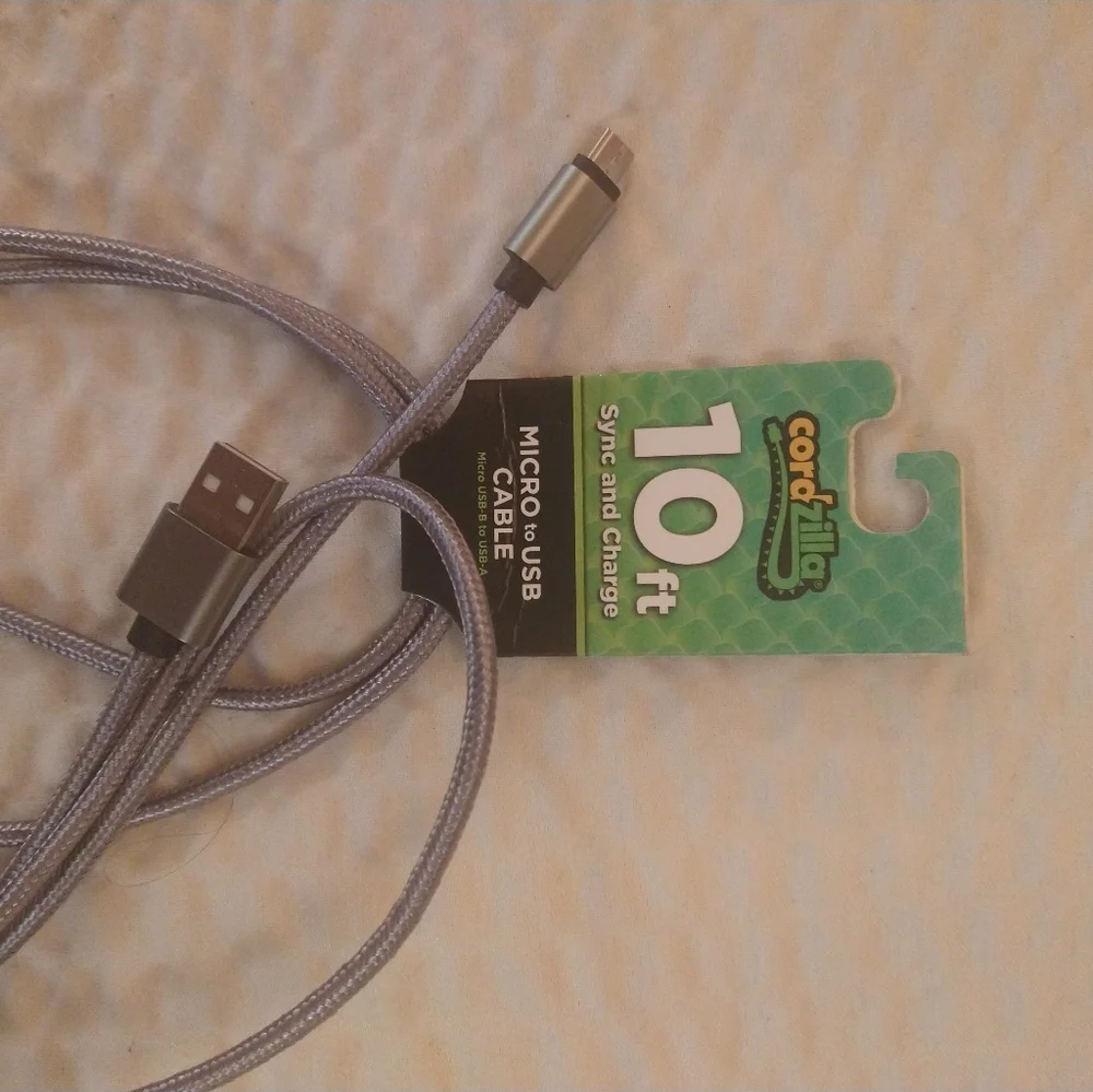 Charging Cable 10ft Micro to Usb